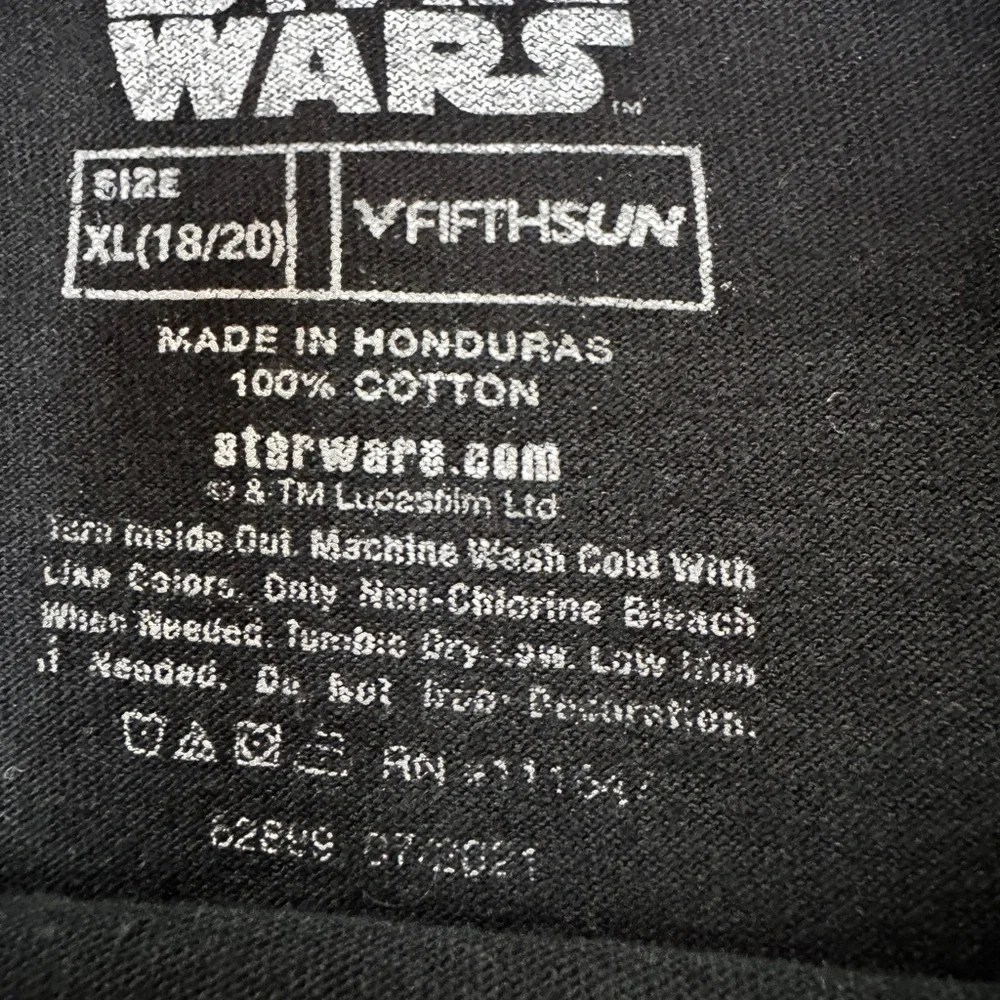 Genuine Star Wars Merch YODA Black Kids Shirt XL 18-20 Long Sleeve - Picture 3 of 6